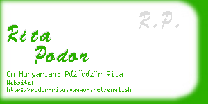 rita podor business card